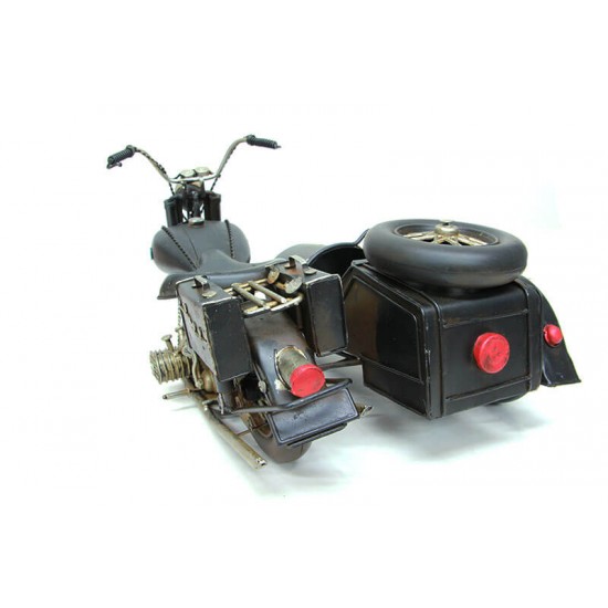 Dekoratif Metal Sepetli Motosiklet