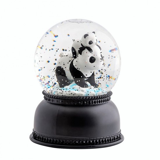 Sevimli Panda Ve Yavrusu Işıklı Müzikli Kar Küresi