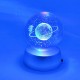 Dünya Temalı 3D Renkli Işıklı Cam Küre