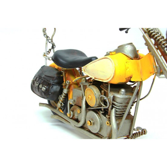 Dekoratif Metal Motosiklet Sarı