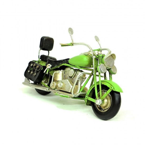 El Yapımı Metal Nostajik Motorsiklet  Yeşil