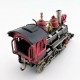 Nostaljik Metal Kara Tren Siyah Lokomotif (Kırmızı)