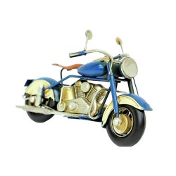 El Yapımı Metal Nostajik Motorsiklet Mavi El Yapımı Metal Nostajik Motorsiklet Mavi