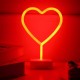 Kalp Tasarımlı Neon Led Masa Ve Gece Lambası