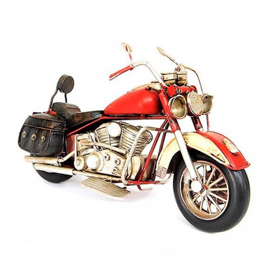 Nostaljik Chopper Motosiklet  Kırmızı 