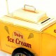  Nostaljik Dekoratif Dondurma Arabası Sarı 