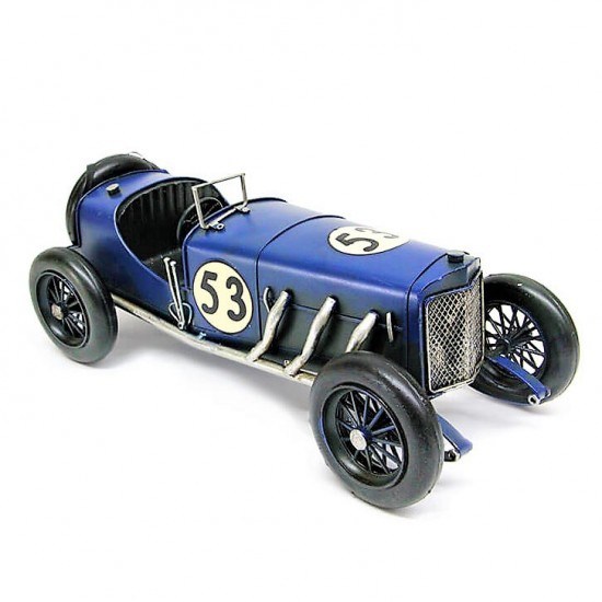 Nostaljik  Metal Yarış  Arabası Mavi