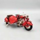 Dekoratif Metal Kırmızı Motosiklet Sepetli