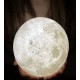Dekoratif Ayaklı 3D Ay Gece Lambası Ve Kişiye Özel Melek Kanatlı Kolye