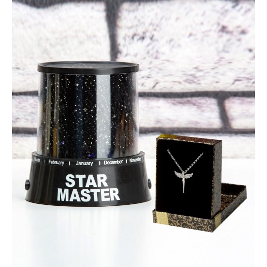 Star Master Gece Lambası Ve Melek Kolye Seti