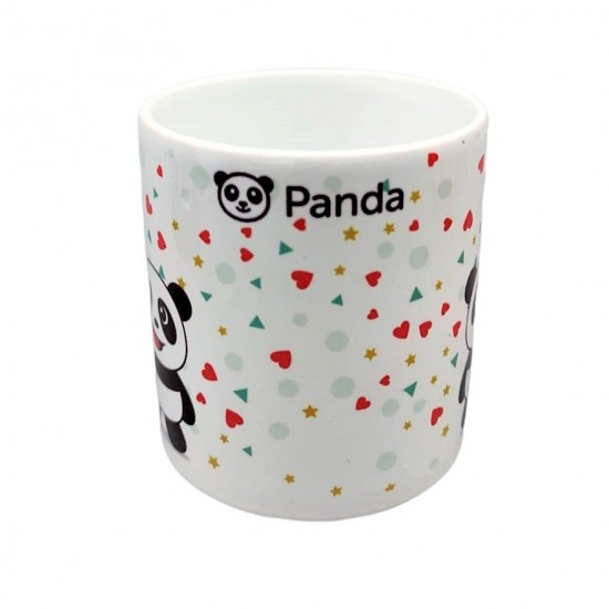 Sevimli Panda Temalı Kupa Bardak Ve Kar Tanesi Kolye