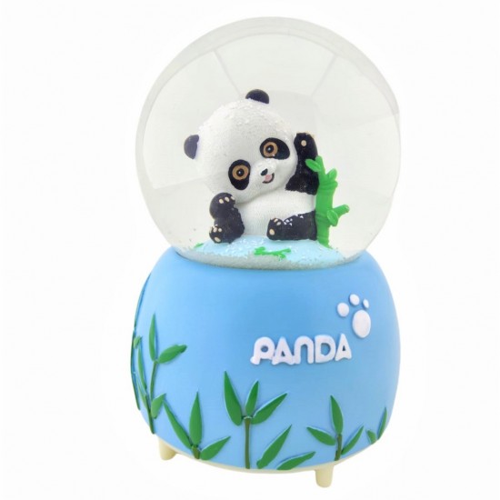 Sevimli Panda Işıklı Müzikli Orta Boy Kar Küresi 