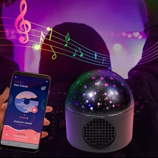 Mini Star Master Bluetooth Çalar Renkli Işık Gece Lambası