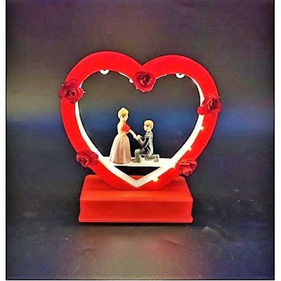 Kişiye Özel Evlilik Teklifi Temalı Kalp Şeklinde Işıklı Müzik Kutusu