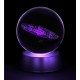 Kişiye Özel  Melek Kolye Açılır Kanatlı  & 3D Samanyolu Galaksi Temalı Işıklı Cam Küre