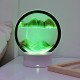 3D Cam Hareketli Ledli Dekoratif Kum Saati Yeşil Renk