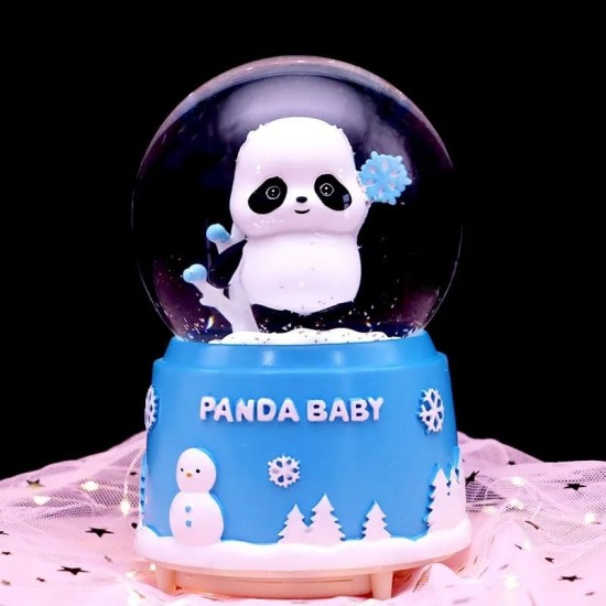 Sevimli Panda  Işıklı Müzikli Ve Püskürtmeli Kar Küresi