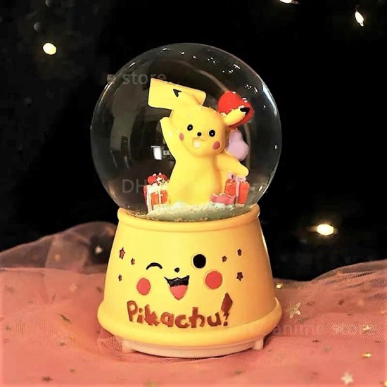 Pikachu Işıklı Müzikli Orta Boy Kar Küresi