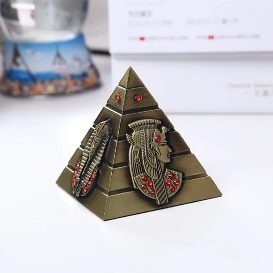 Dekoratif Metal Mısır Piramit Biblo