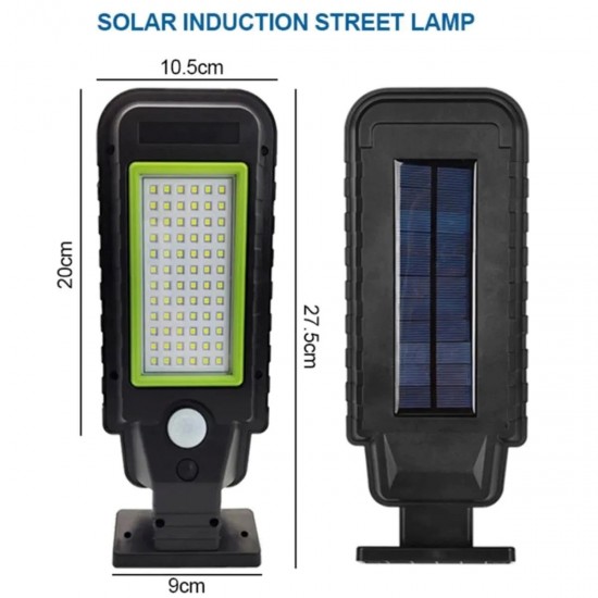 Güneş Enerjili Sokak Lambası Solar Duvar Lambası Hareket Sensörlü 3 Mod Uzaktan Kumandalı