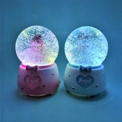 Melek Kanatlı Prenses Işıklı Müzikli  Kar Küresi