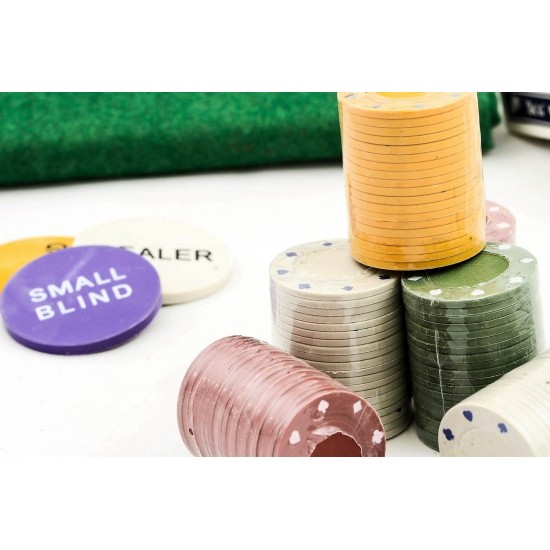 200 Chip Ve 2 Adet İskambil Kağıt Setine Sahip Poker Oyunu
