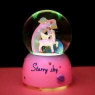 Unicorn Temalı Işıklı Müzikli  Kar Küresi  Unicorn Temalı Işıklı Müzikli  Kar Küresi