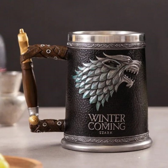 Game Of  Viking Thrones Tasarım Paslanmaz Çay Kahve Kupa Bardak