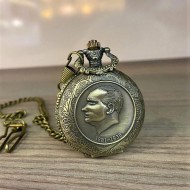 Özel Retro Tasarımlı Quartz Atatürk Kabartmalı Zincirli Köstekli Cep Özel Retro Tasarımlı Quartz Atatürk Kabartmalı Zincirli Köstekli Cep