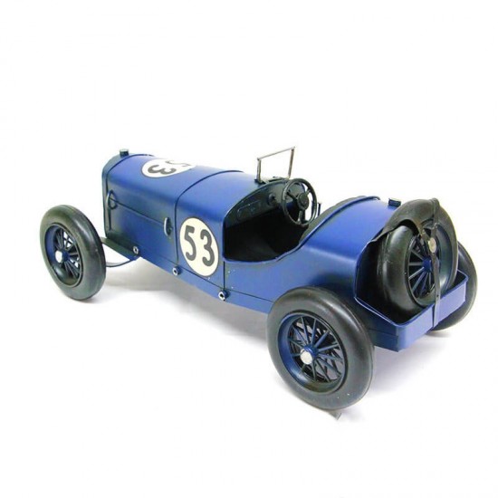 Nostaljik Metal Yarış Arabası Mavi Büyük Boy
