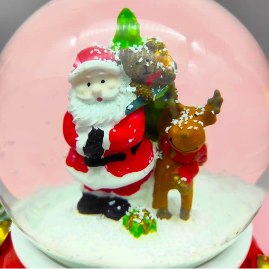  Noel Baba Christmas  Işıklı Müzikli Püskürtmeli Büyük Boy Kar Küresi