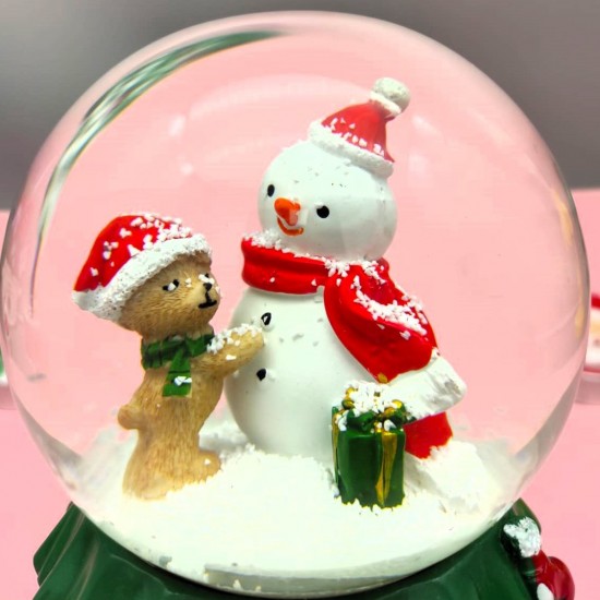 Noel Yılbaşı Kardan Adam  Christmas  Işıklı Müzikli Püskürtmeli Büyük Boy Kar Küresi