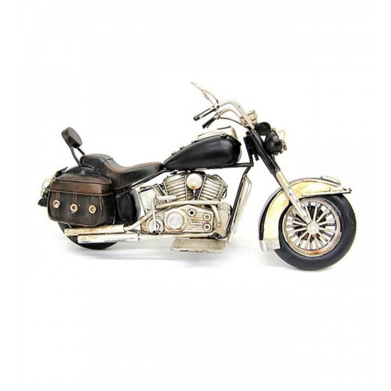 Dekoratif Nostaljik Chopper Motosiklet Siyah 5629