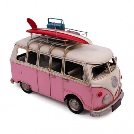 Dekoratif Metal Nostaljik Camper Van Classic Vosvos Minibüs  E-3544