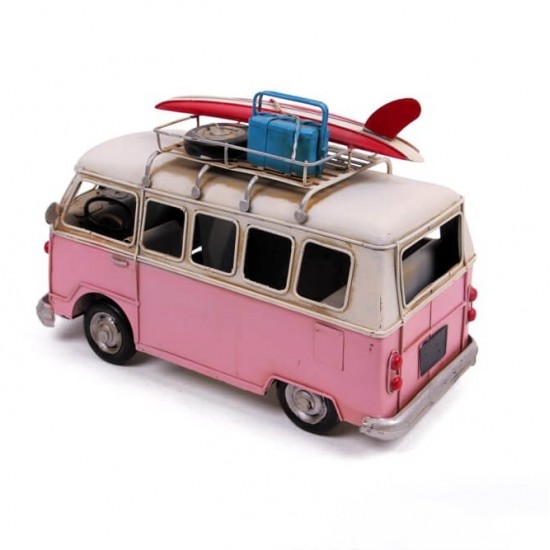 Dekoratif Metal Nostaljik Camper Van Classic Vosvos Minibüs  E-3544