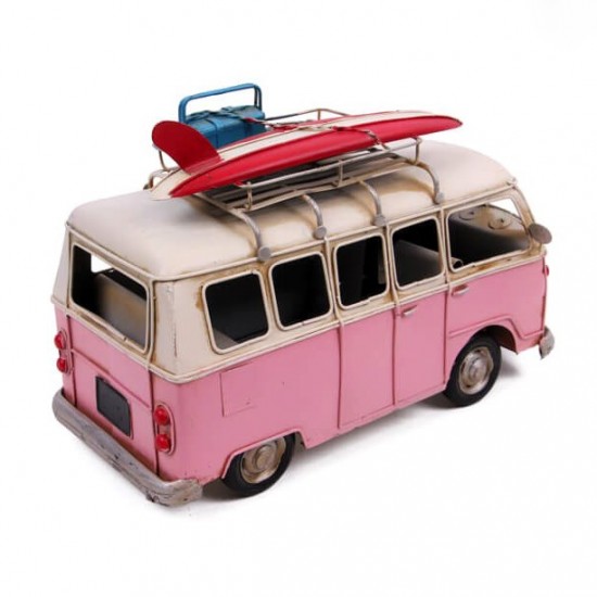 Dekoratif Metal Nostaljik Camper Van Classic Vosvos Minibüs  E-3544