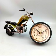 Dekoratif Hediyelik  Metal Motosiklet Tasarımlı Ferforje Saati Yeşil  Dekoratif Hediyelik  Metal Motosiklet Tasarımlı Ferforje Saati Yeşil