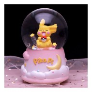 Pikachu Tasarımlı Işıklı Müzikli Büyük Boy Püskürtmeli Kar Küresi & Müzik Kutusu