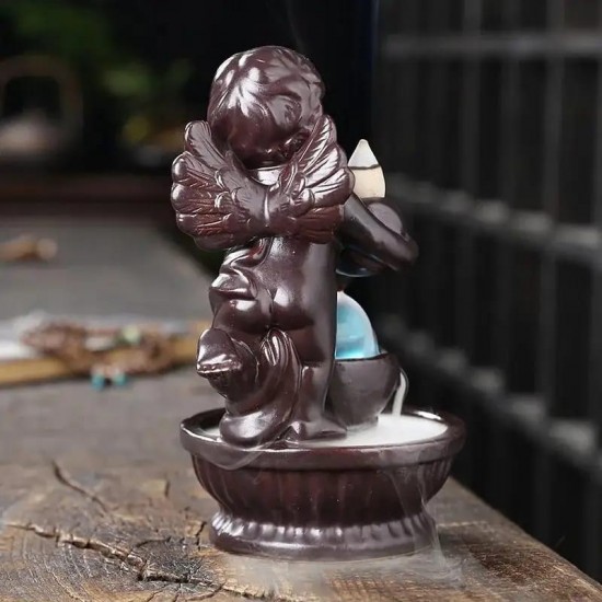 Melek Tasarımlı Geri Akışlı Tütsülük 17 Cm 2 Adet Tütsü Hediye Melek Tasarımlı Geri Akışlı Tütsülük 17 Cm 2 Adet Tütsü Hediye