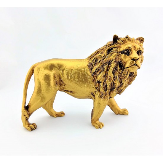 Dekoratif Aslan Tasarımlı Biblosu Gold Renk