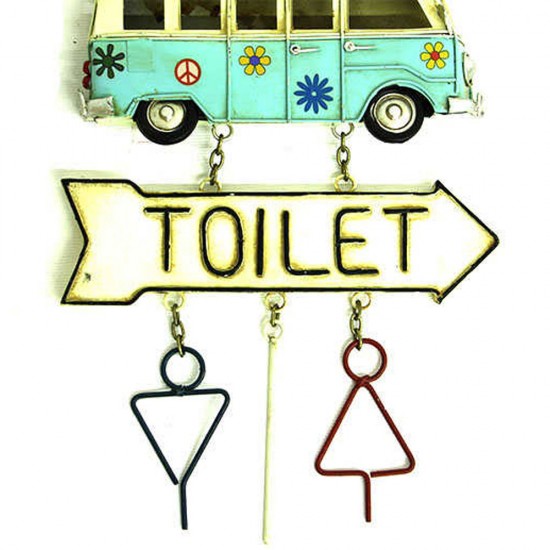 Dekoratif Metal Kapı Yazısı Minibüs Toilet Yön