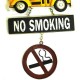Dekoratif Metal Kapı Yazısı Okul Otobüsü / No Smoking