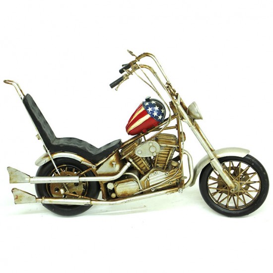 Dekoratif Nostaljik Chopper Metal Motosiklet