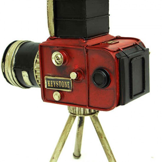 Dekoratif Nostaljik Metal Kamera