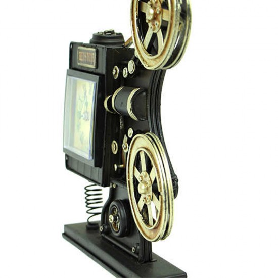 Dekoratif Nostaljik Metal Sinemaskop Saat