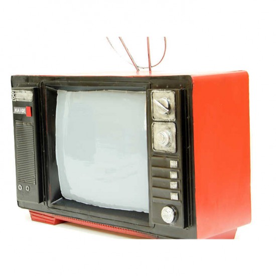 Dekoratif Nostaljik Televizyon Kırmızı