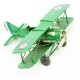 Dekoratif Yeşil Metal Uçak Çift Kanatlı