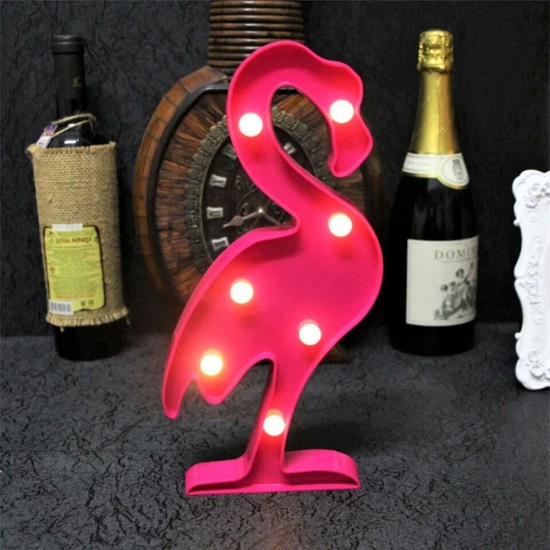 Flamingo Tasarımlı Ledli Gece Lambası