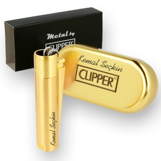 İsme Özel Clipper Çakmak Gold