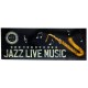 Jazz Live Music - Saksafon ve Nota Temalı Duvar Panosu